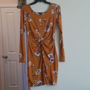 Orange floral dress
